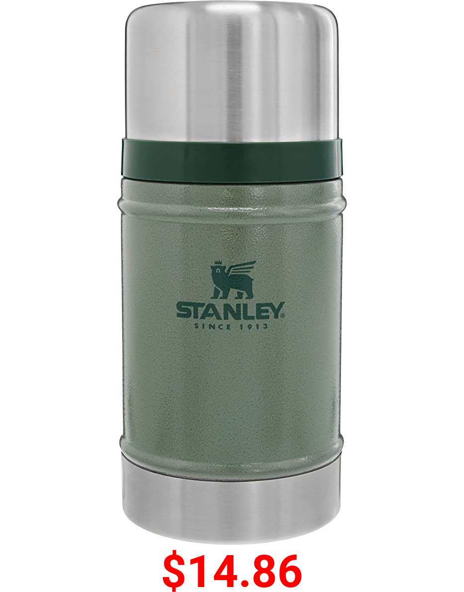 Stanley Classic Vacuum Insulated Food Jar – Stainless Steel, Naturally BPA-free Container – Keeps Food/Liquid Hot or Cold – Leak Resistant, Easy Clean