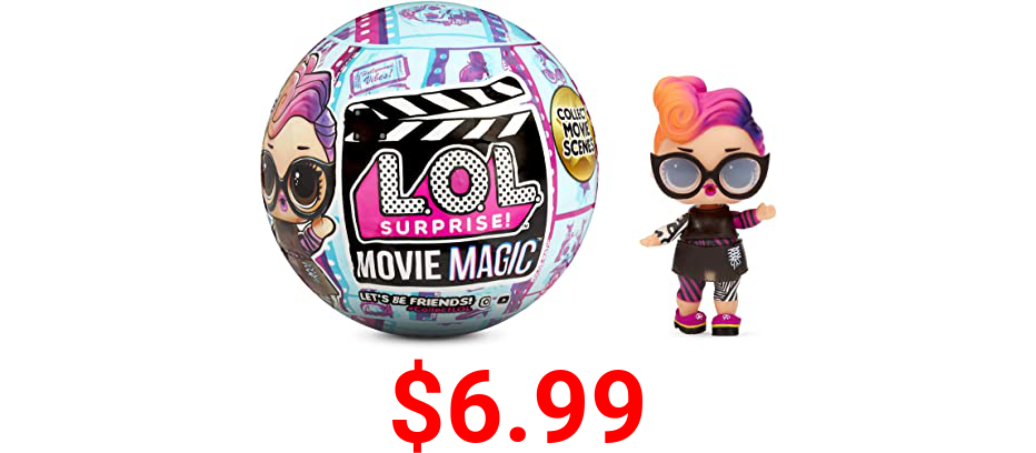 LOL Surprise Movie Magic Dolls with 10 Surprises Including Limited Edition Doll, Film Scenes, Movie Prop Accessories, Color Change – Collectible Gift for Kids, Toys for Girls Boys Ages 4 5 6 7+ Years