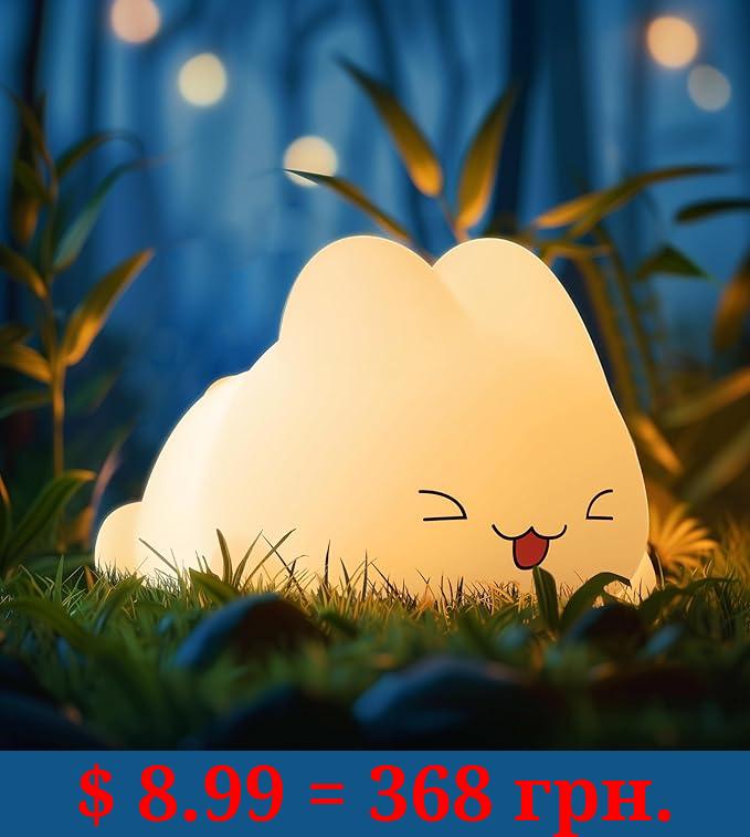 L LOHAS LED Night Lights for Kids, Bunny Lamp, Cute Kids Night Lights, Kawaii Silicone Desk Decor, 16 Colors Decor Lamps with Remote, Rechargeable Nursery Night Light, Cute Stuff Gifts for Girls