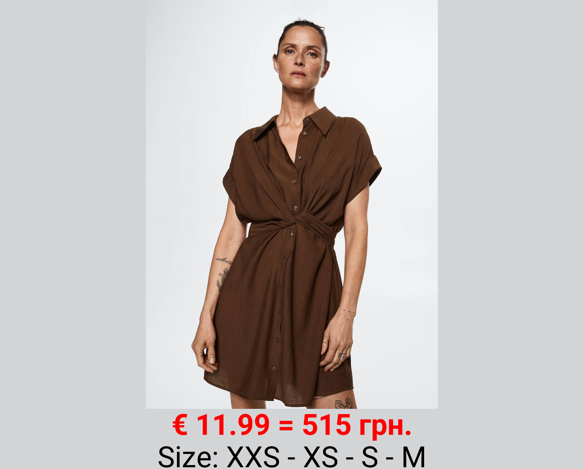 Vestido camisero lazo