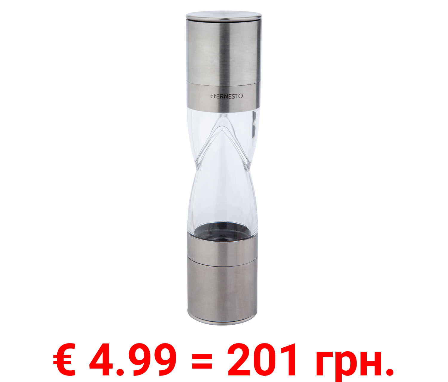 ERNESTO® Salz- und Pfeffermühle 2in1 / Chilimühle 2in1 Edelstahl