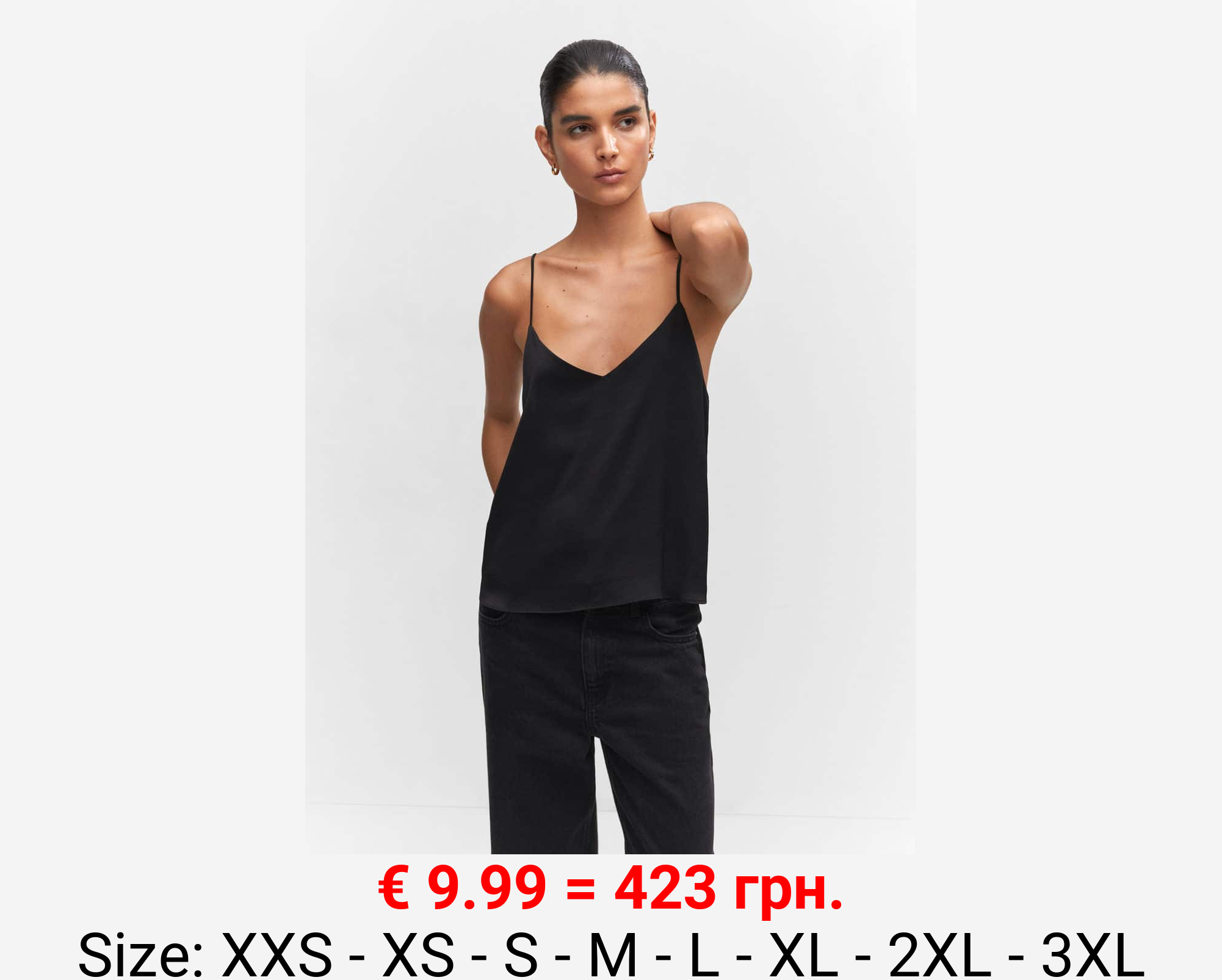 Top satinado tirantes