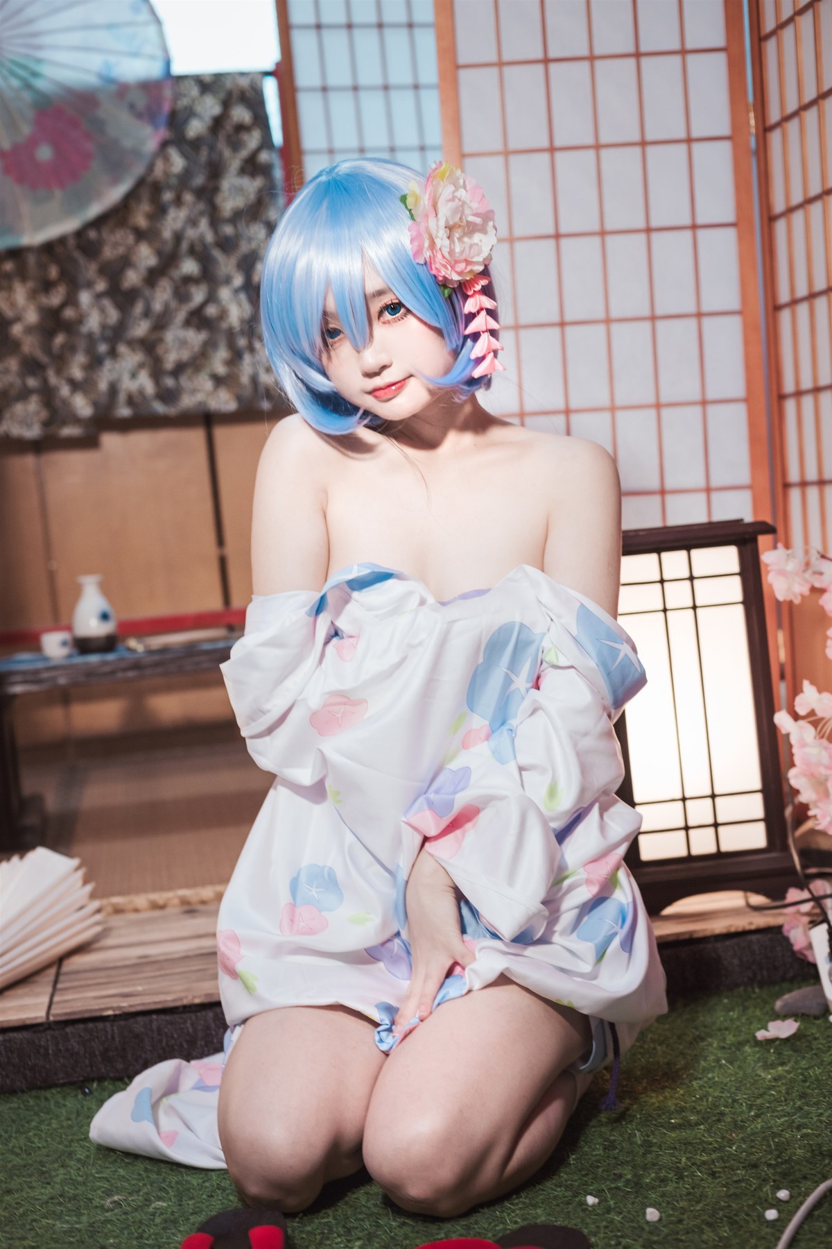 Cosplay 神沢永莉 蕾姆和风 30