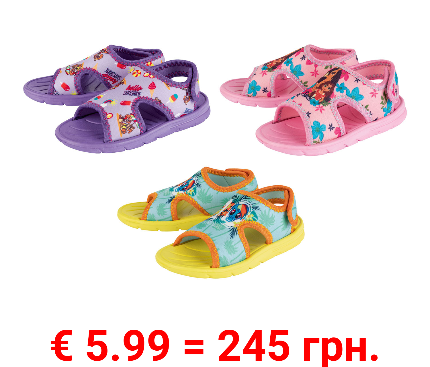 Kleinkinder Mädchen Badesandalen mit Klettverschlüssen
