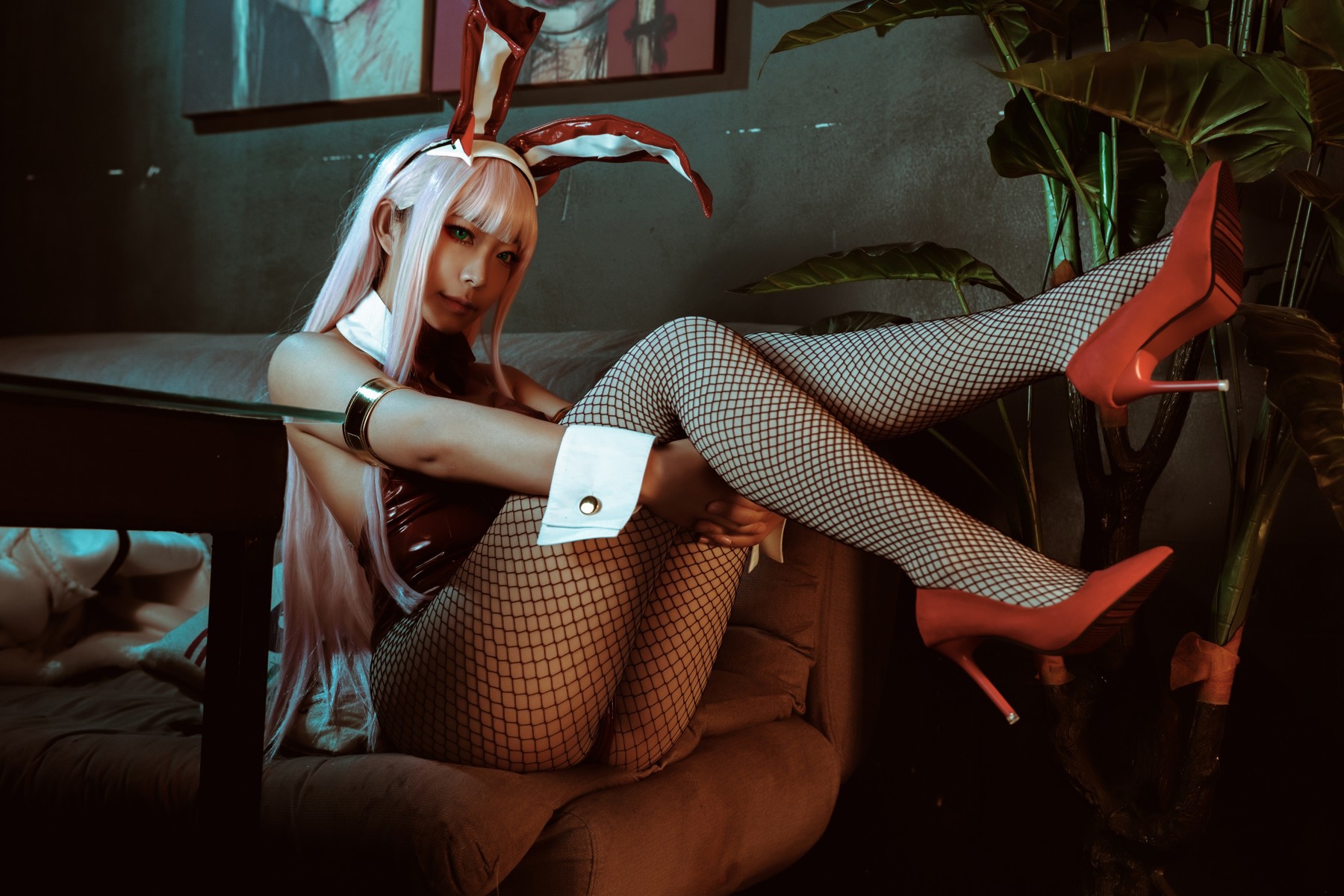 机智的哔啵 Cosplay Zero Two Bunnygirl 14