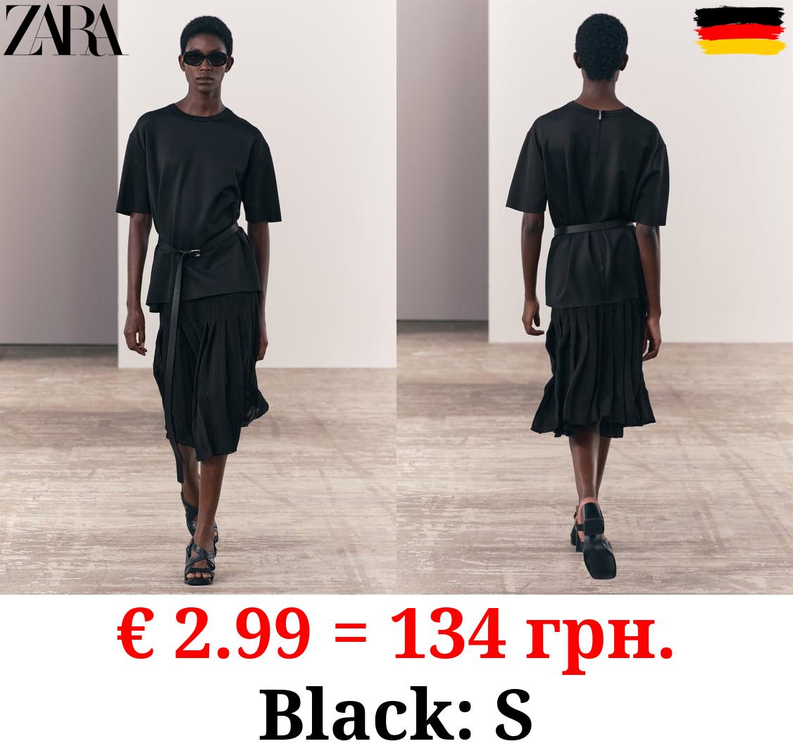 SCUBA-EFFECT ZIP T-SHIRT