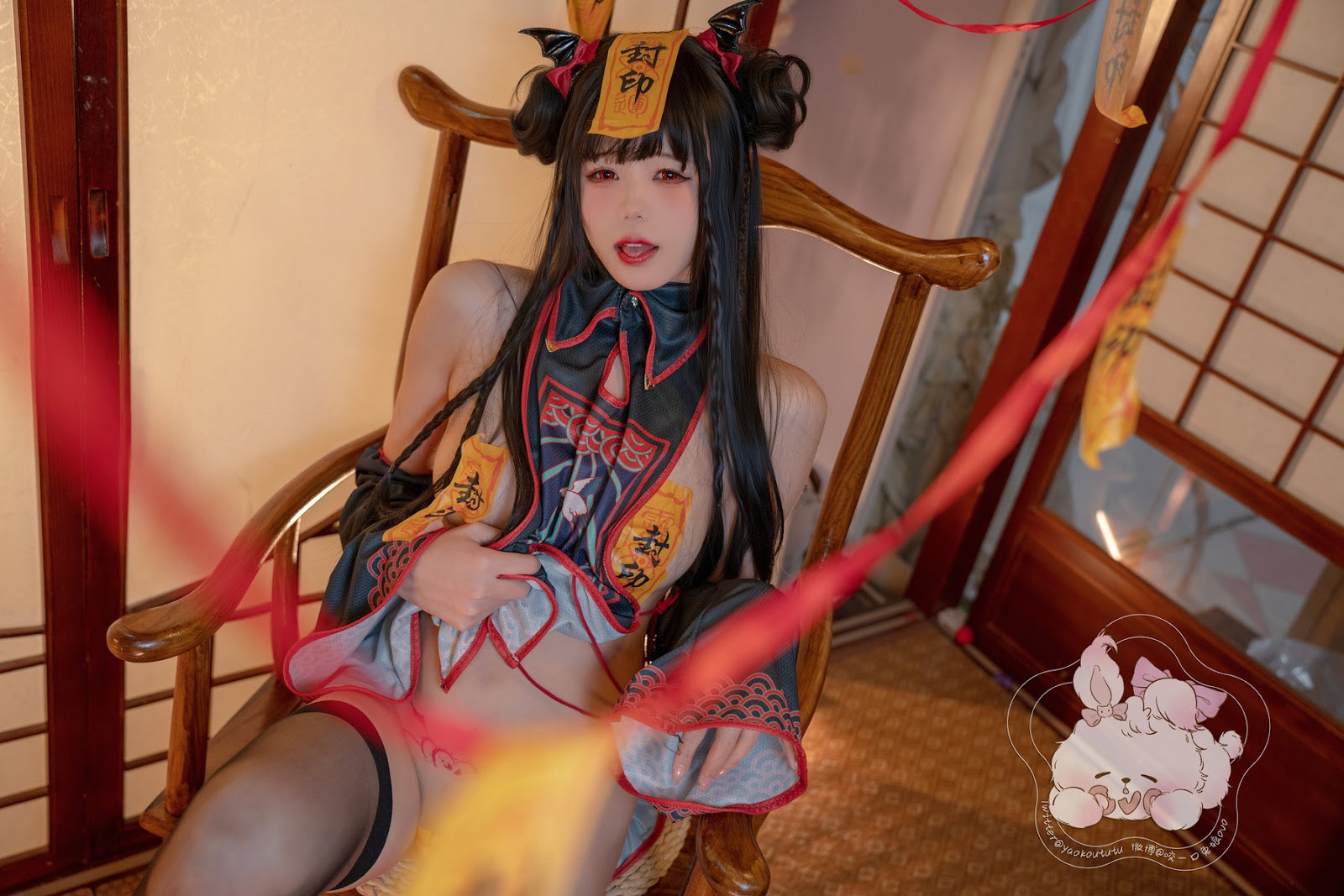 Cosplay 黏黏团子兔 僵尸蹲蹲 30
