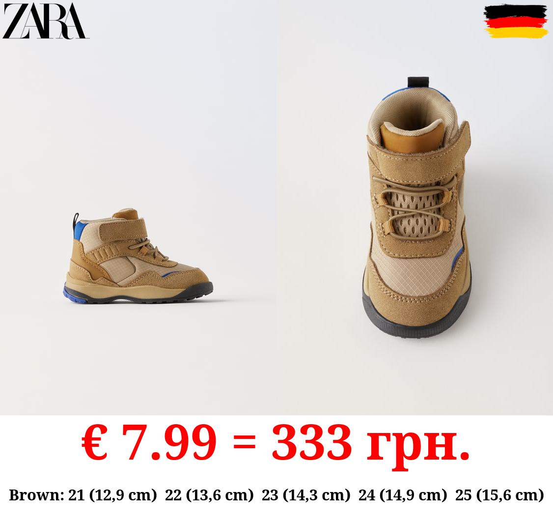 CONTRAST HIGH-TOP SNEAKERS