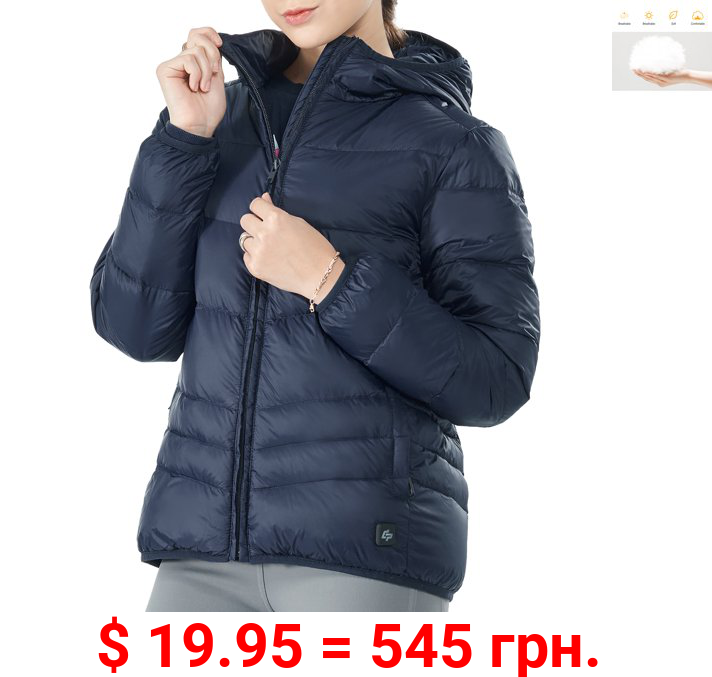 Topbuy Women's Heated Down Jacket Hooded Puffer Winter Coat Navy S /M /L /XL /XXL