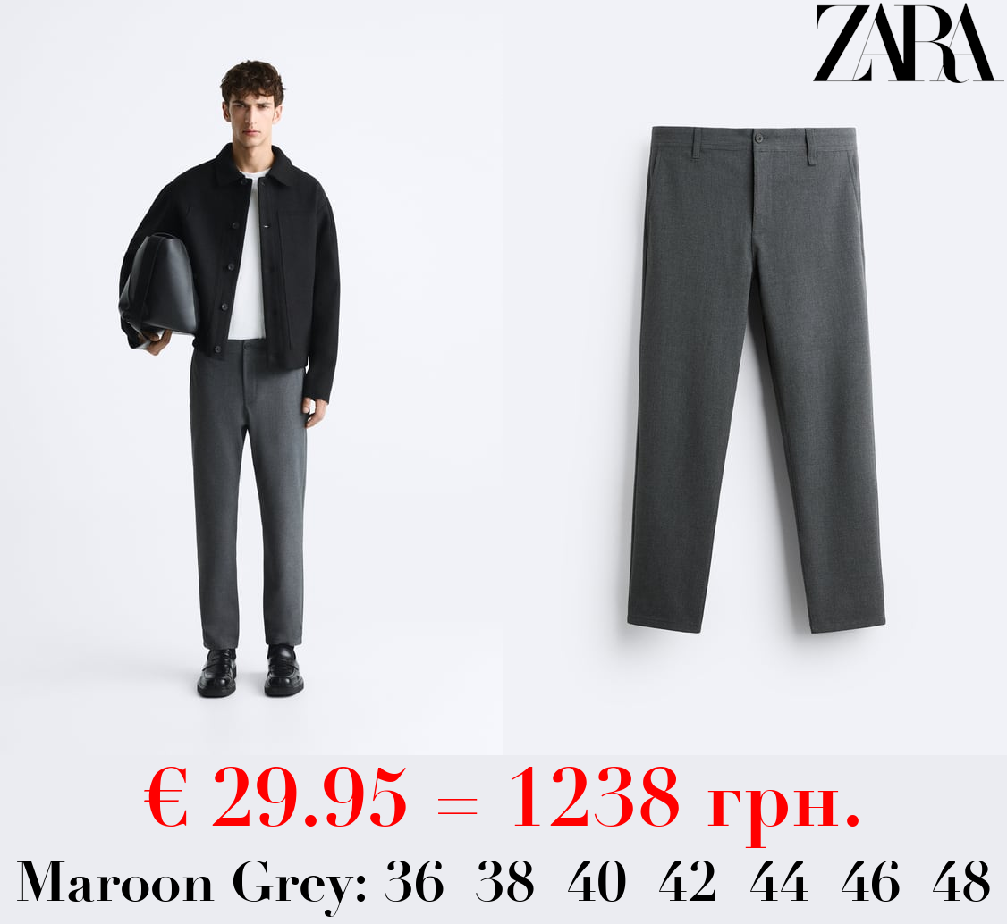 TEXTURED COMFORT TROUSERS