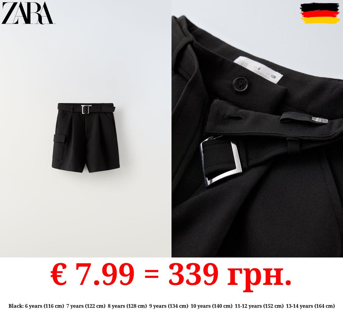 BELTED BERMUDA SHORTS