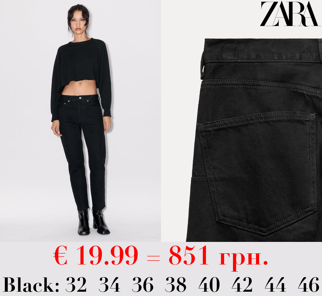 ZW COLLECTION STRAIGHT-LEG MID-RISE JEANS