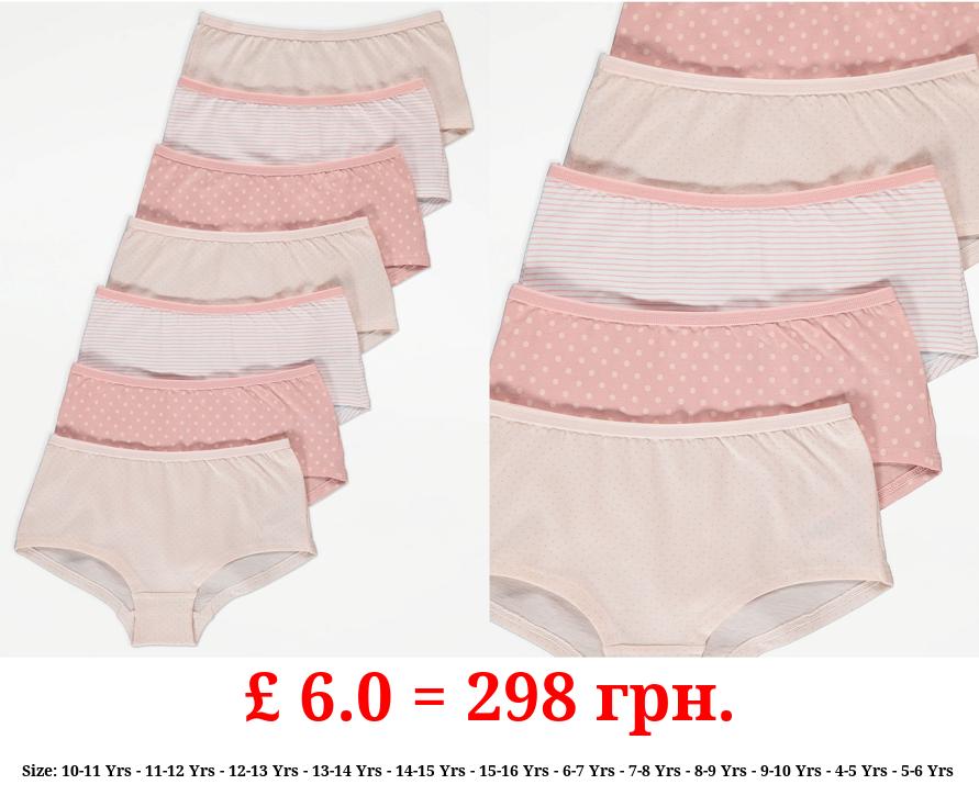 Pink Patterned Shorts 7 Pack