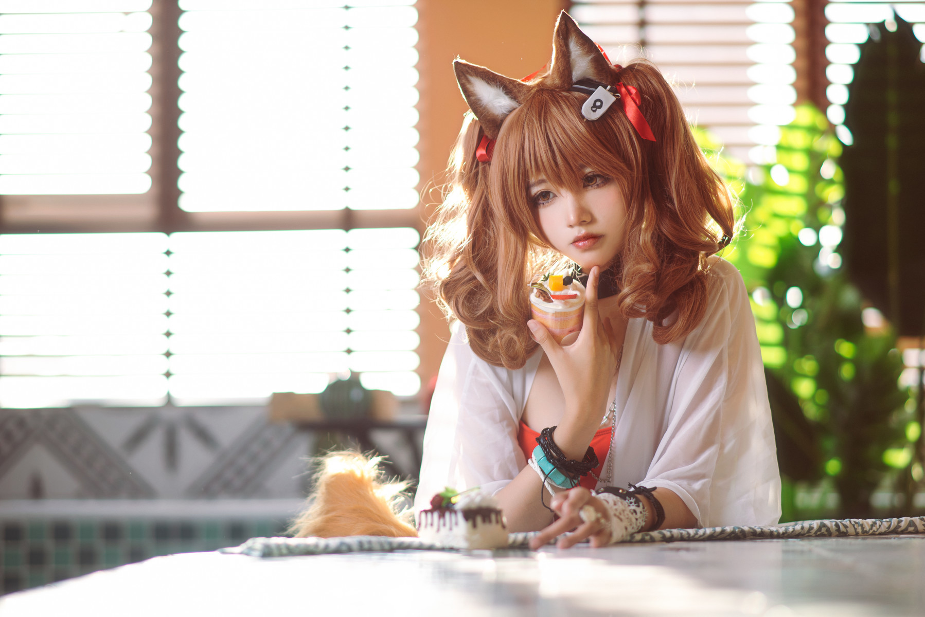 工藤新伍 Cosplay 明日方舟 安洁莉娜 夏卉泳装 8