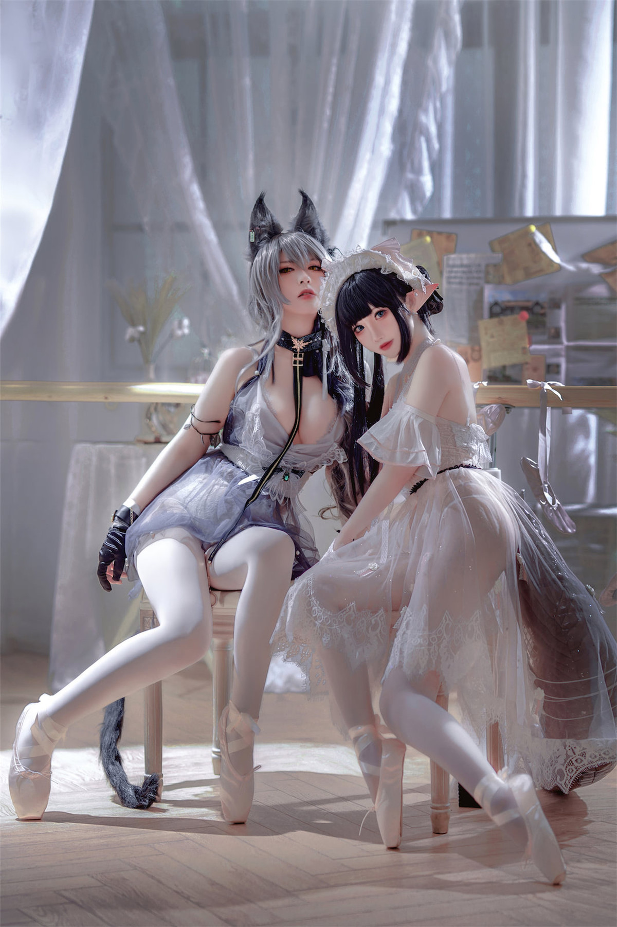 Cosplay 面饼仙儿 半半子 Arknights 黑x森蚺 7