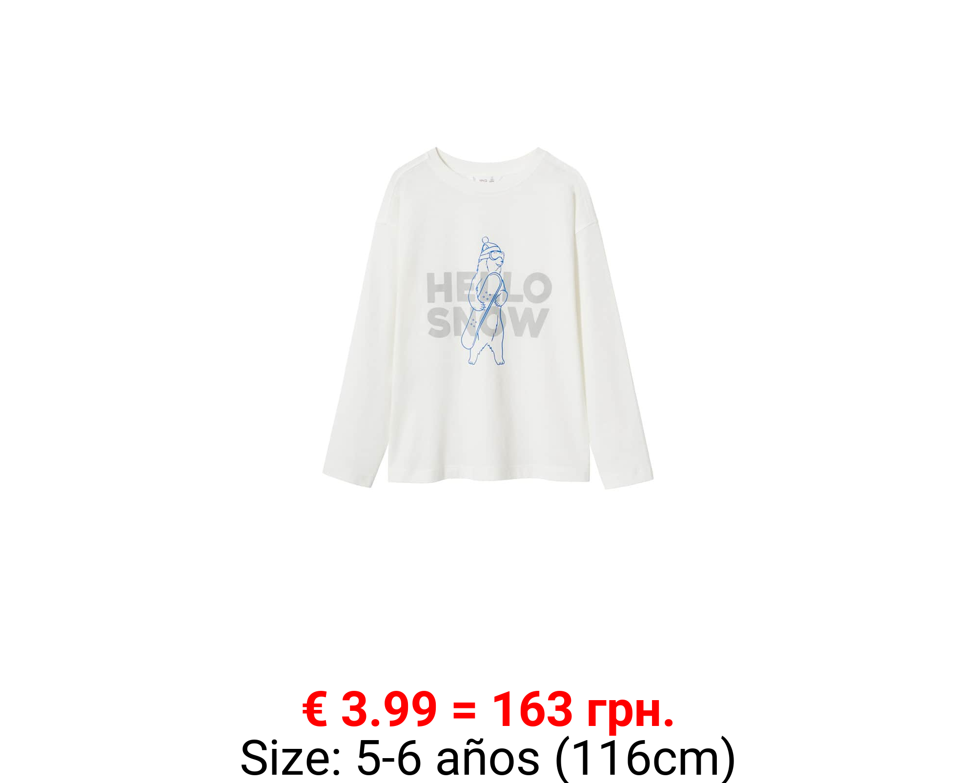 Camiseta manga larga estampada