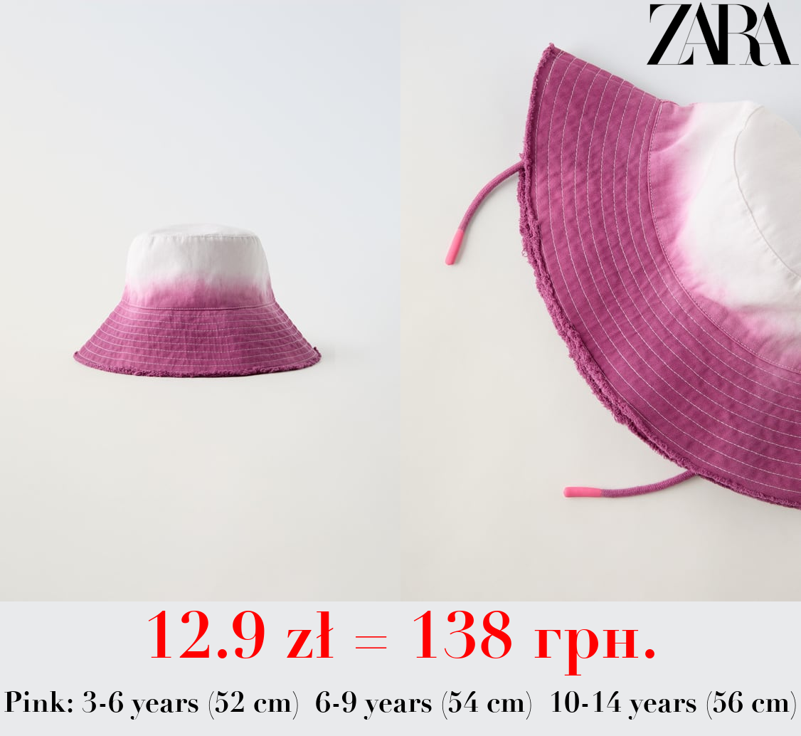 FRAYED TIE-DYE BUCKET HAT