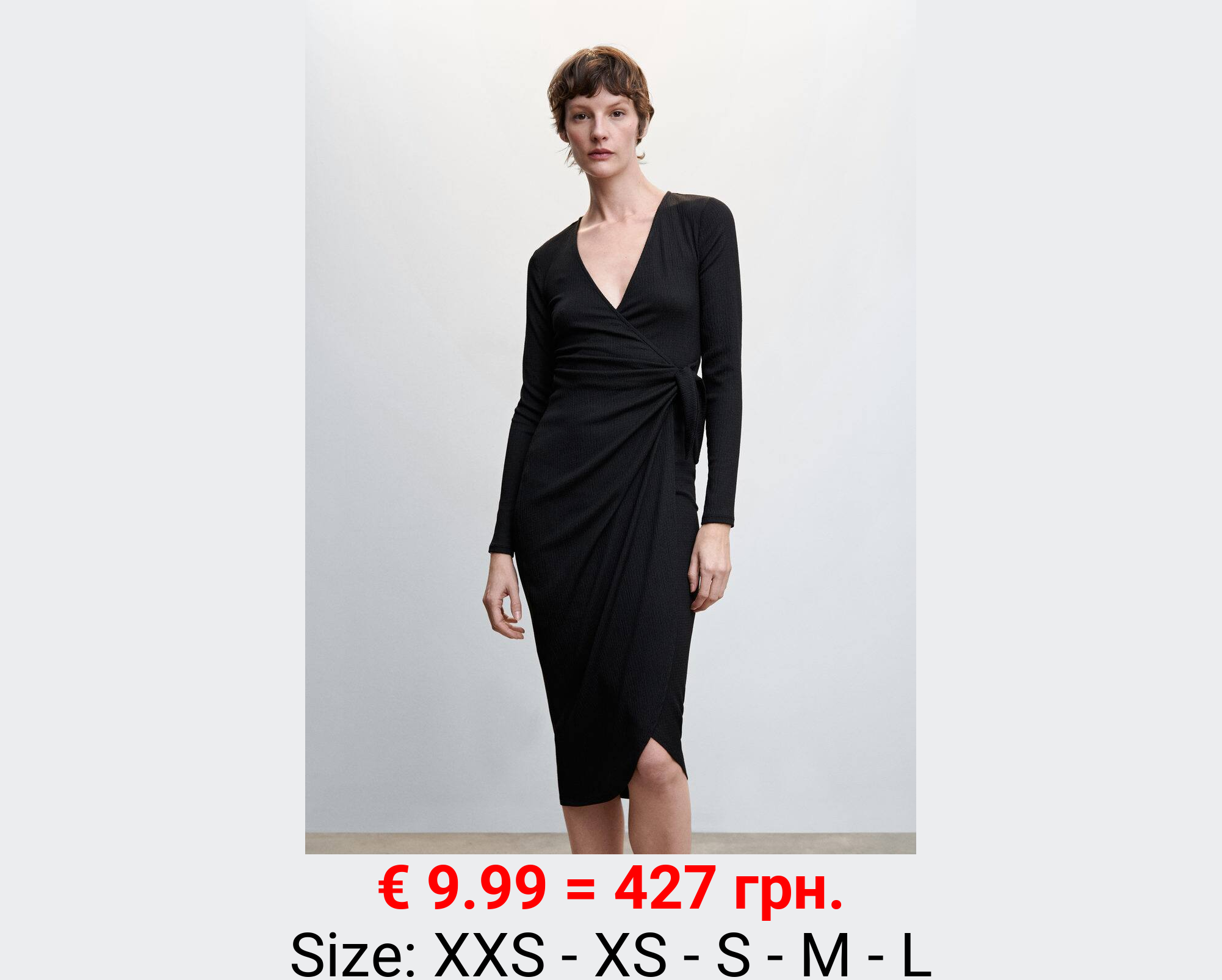 Vestido cruzado lazo