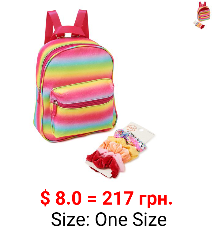 Wonder Nation Children's' Mini Fashion Backpack Bag with Hair Scrunchies