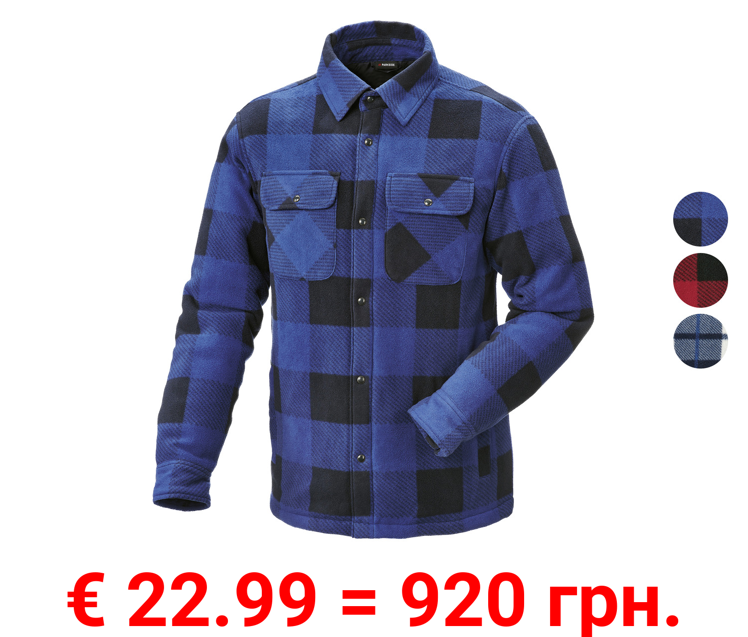 PARKSIDE® Herren Overshirt, hochwertiges Polarfleece