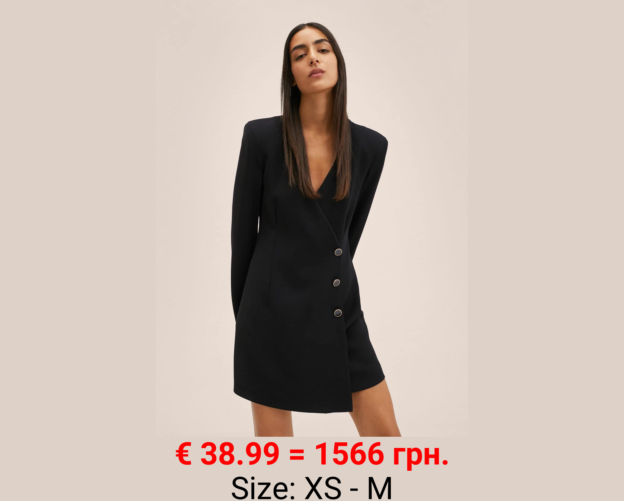 Vestido cruzado botones