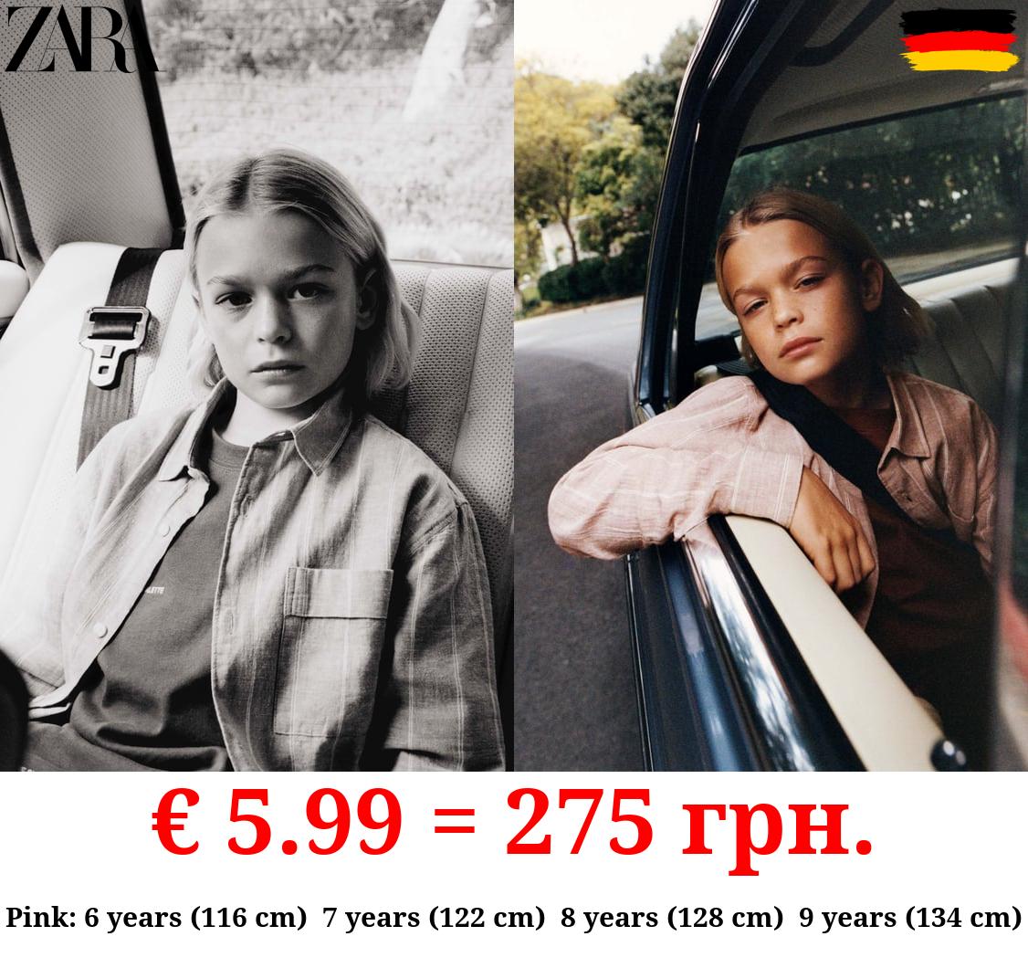 STRIPED LINEN BLEND SHIRT