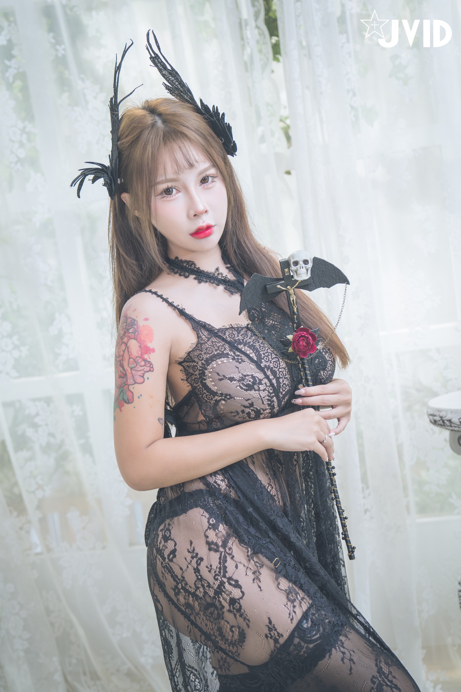 [JVID] #黎菲兒 #艾妃【萬聖節系列】巨乳墮落天使艾妃＆菲兒萬聖之夜極致揉乳致命挑逗!! 3
