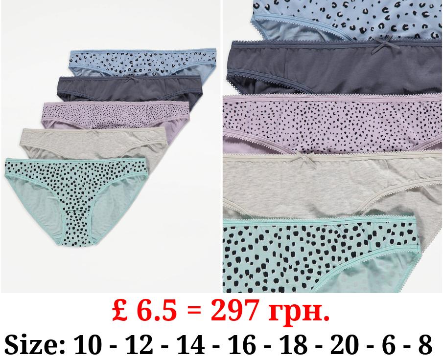 Leopard Mini Knickers 5 Pack