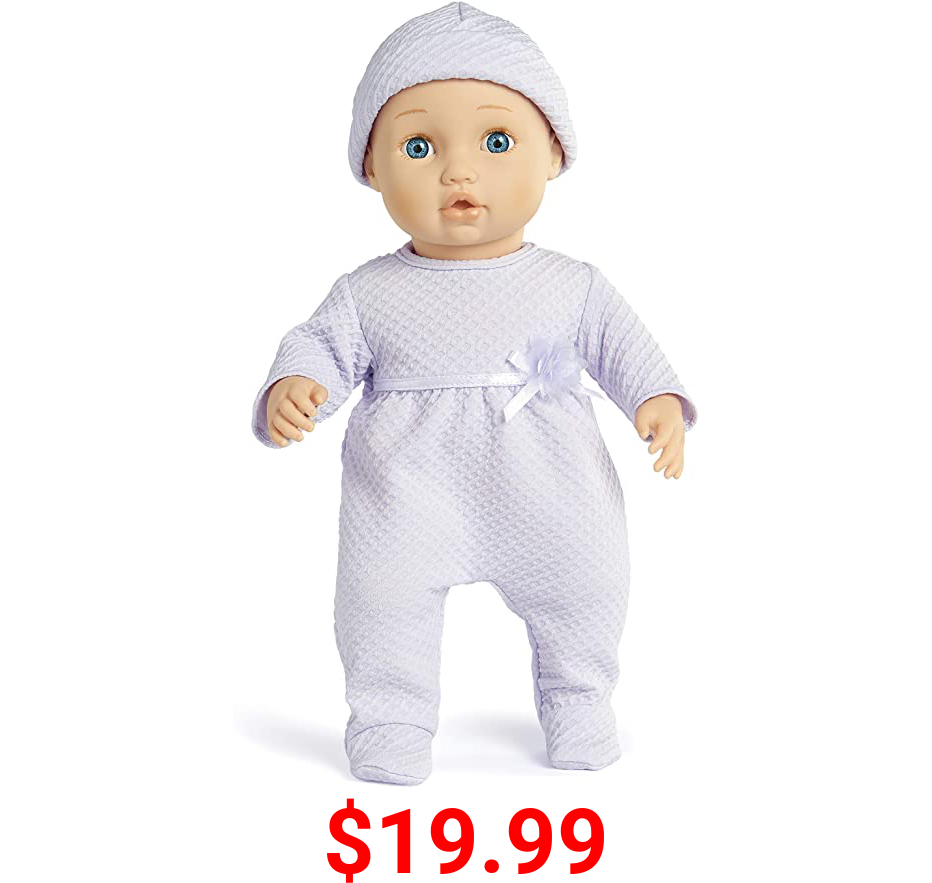 You & Me Baby So Sweet 16-Inch Doll with Clothes, Blue Eyes and Purple Outfit, for Ages 3-6