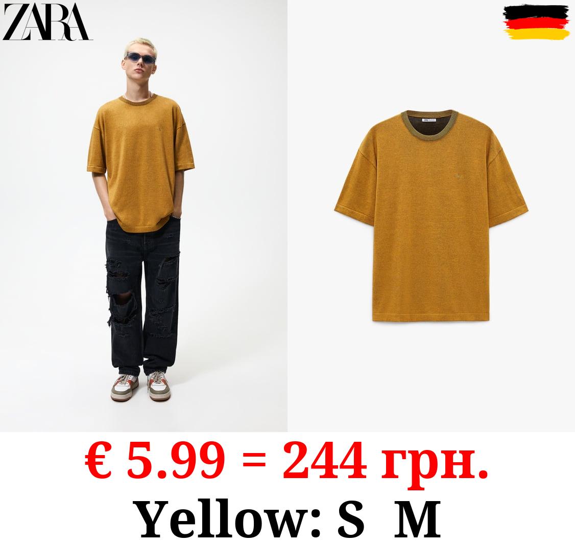 KNIT T-SHIRT WITH EMBROIDERY