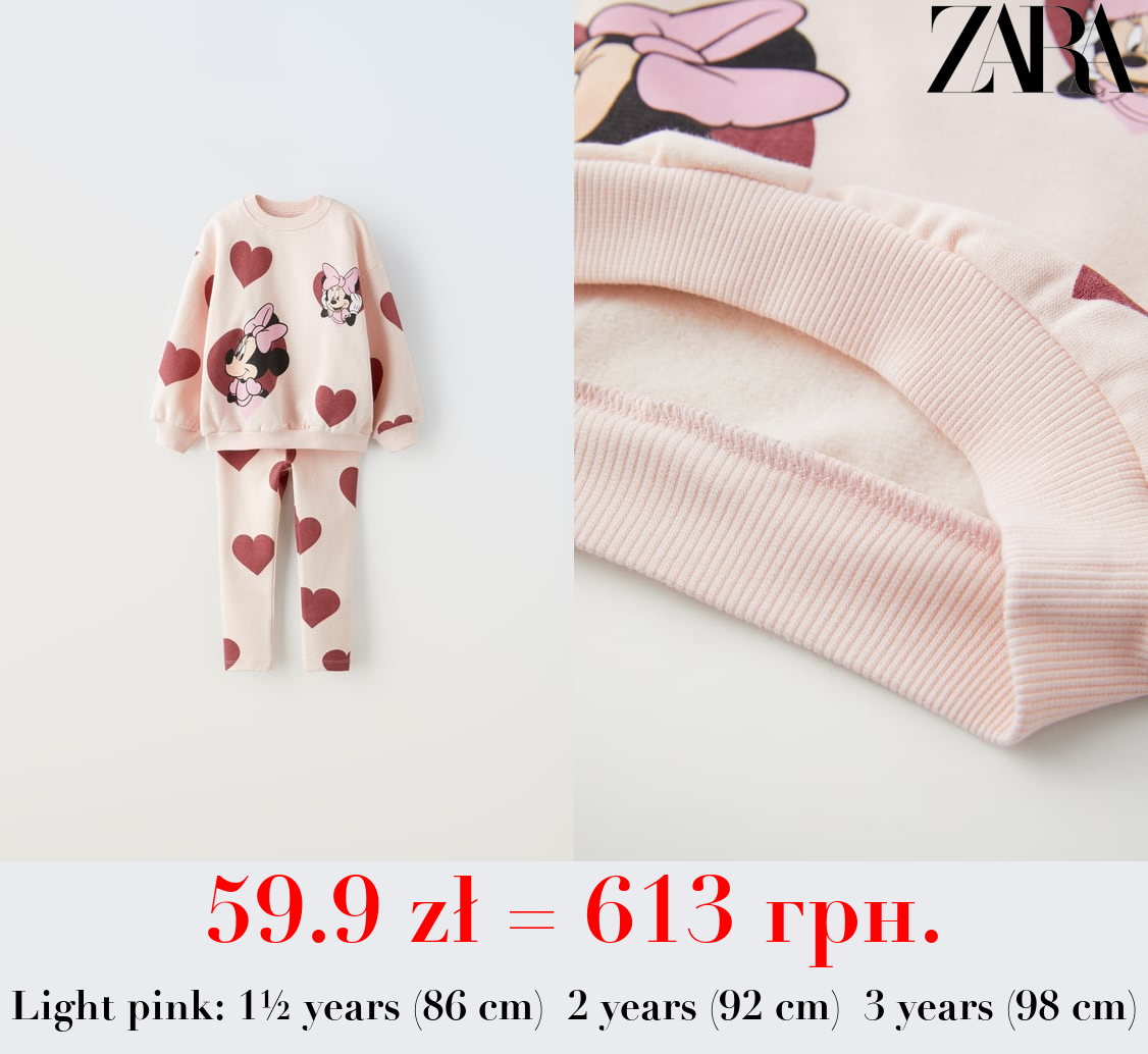 PLUSH MINNIE MOUSE © DISNEY SWEATSHIRT AND LEGGINGS CO-ORD