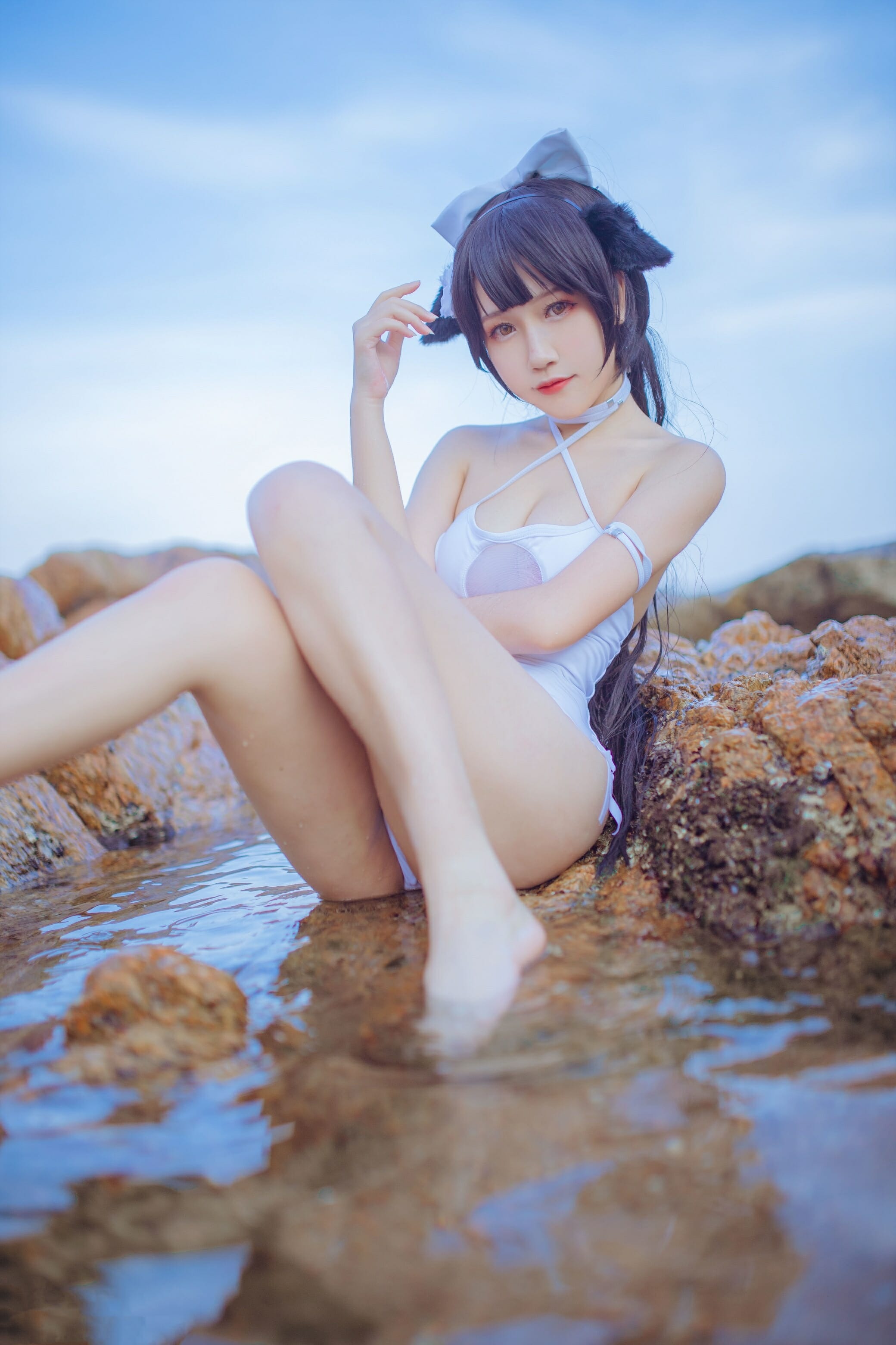 抖娘利世-碧蓝航线高雄 爱宕泳装[41P] 16