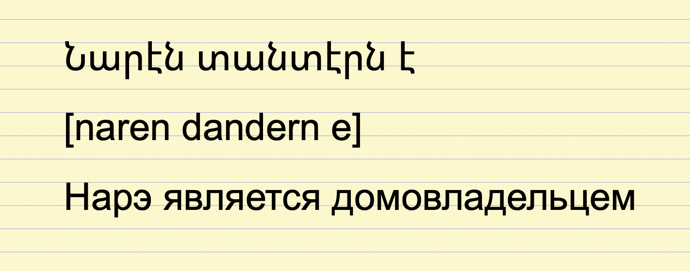 Западноармянский язык – Урок 1. – Telegraph