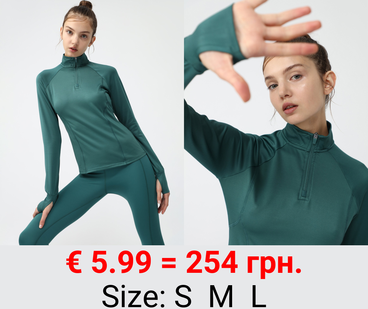 Sporty high neck T-shirt