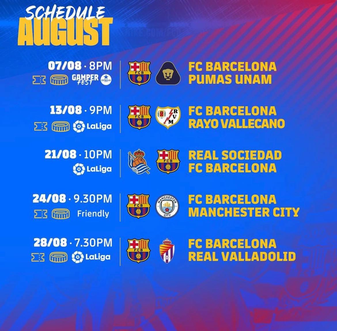 Расписание матчей барселоны 2024. FC Barcelona Calendar. Champion Cup American Football.