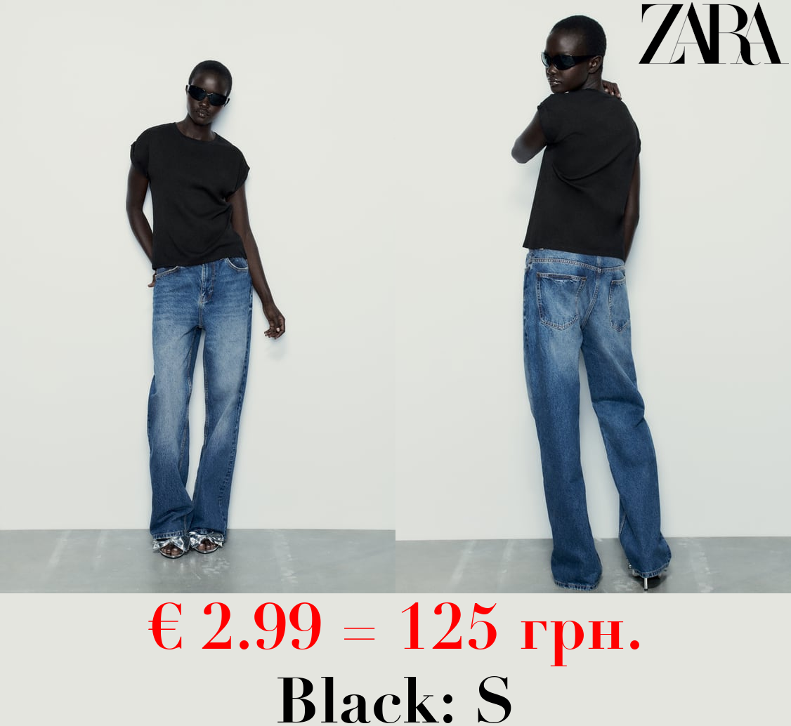 COTTON T-SHIRT WITH SLEEVE DETAIL