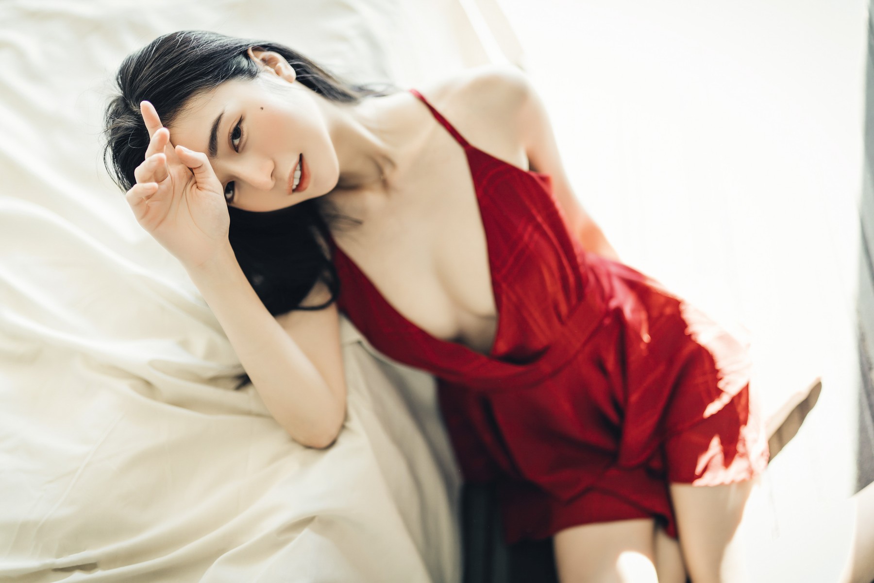 JVID精品 🔞仙仙辰 透明罩衫 透明駱駝蹄內褲 濕潤黑絲 我的女友 這次有點色😈有點甜 Set.01 4