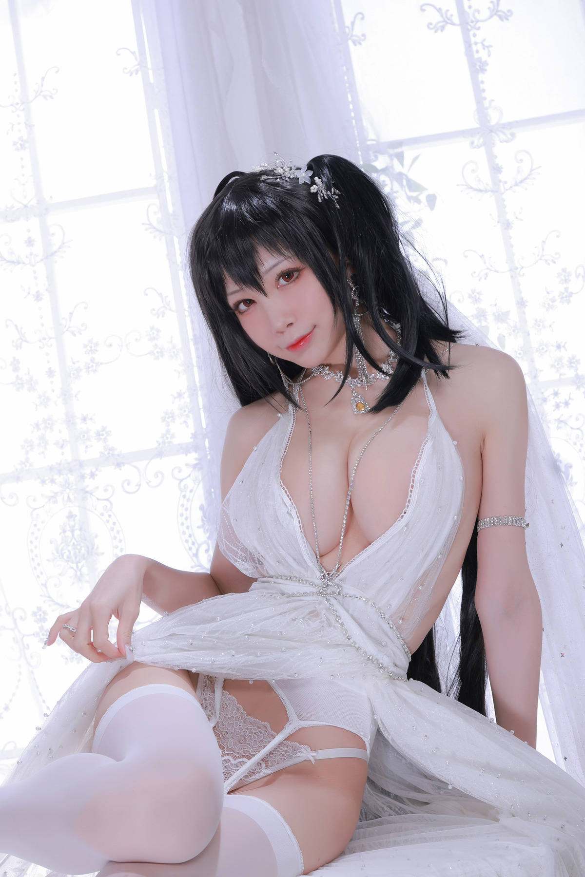水淼aqua Cosplay 大凤婚纱 11