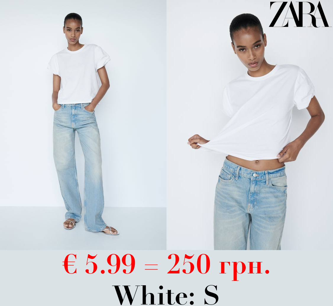 POPLIN SLEEVE T-SHIRT