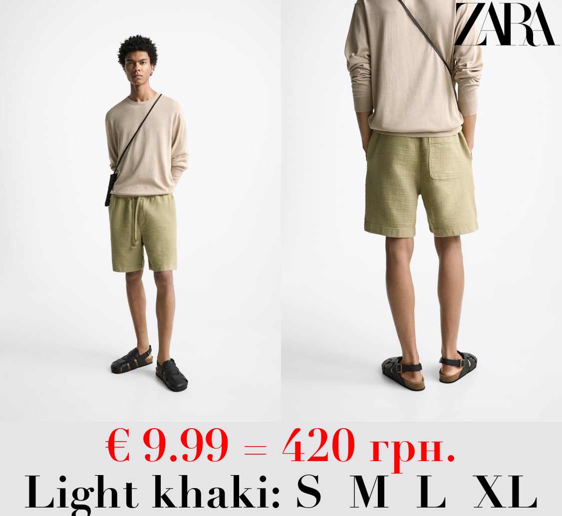 RUSTIC COTTON BERMUDA SHORTS