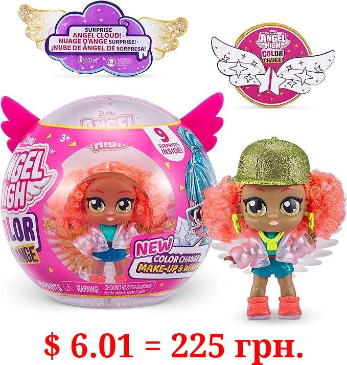 Itty Bitty Prettys Angel High Series 2 (Zandella) by ZURU Over 9 Surprises, Capsule Doll w/Color Change, Swappable Outfit and Accessories, Toys for Girls