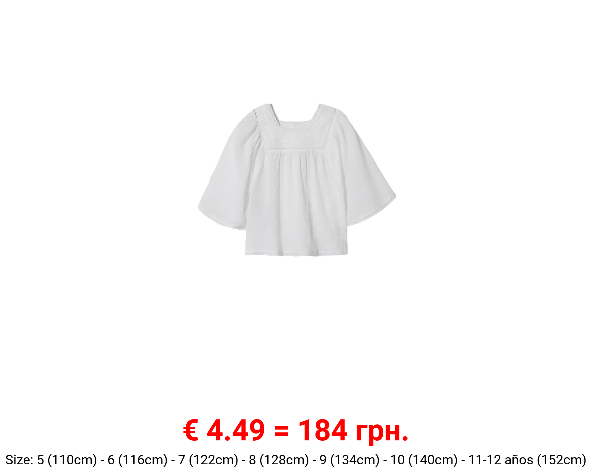 Blusa algodón bordados