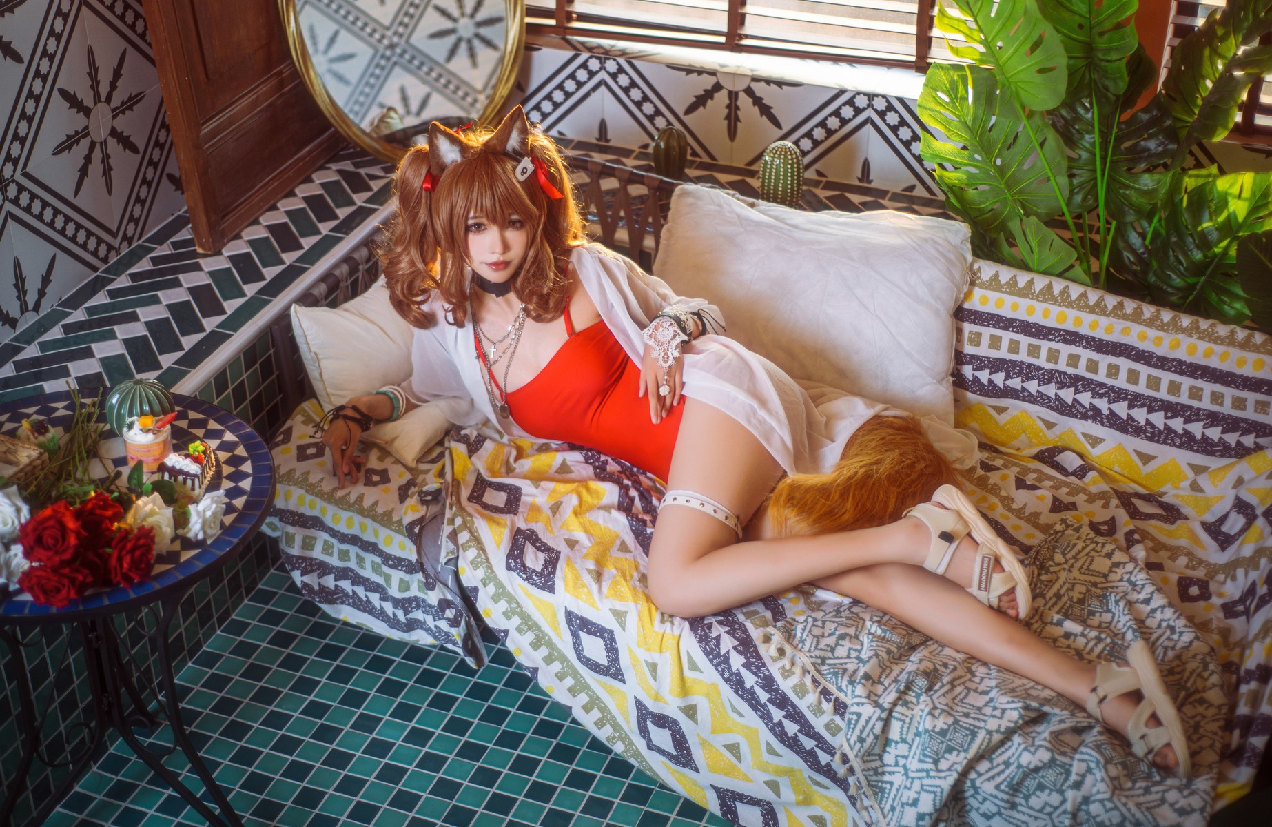 工藤新伍 Cosplay 明日方舟 安洁莉娜 夏卉泳装 20