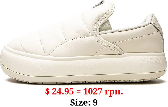 Puma Womens Suede Mayu Leather Slip On Sneakers Shoes Casual - Off White