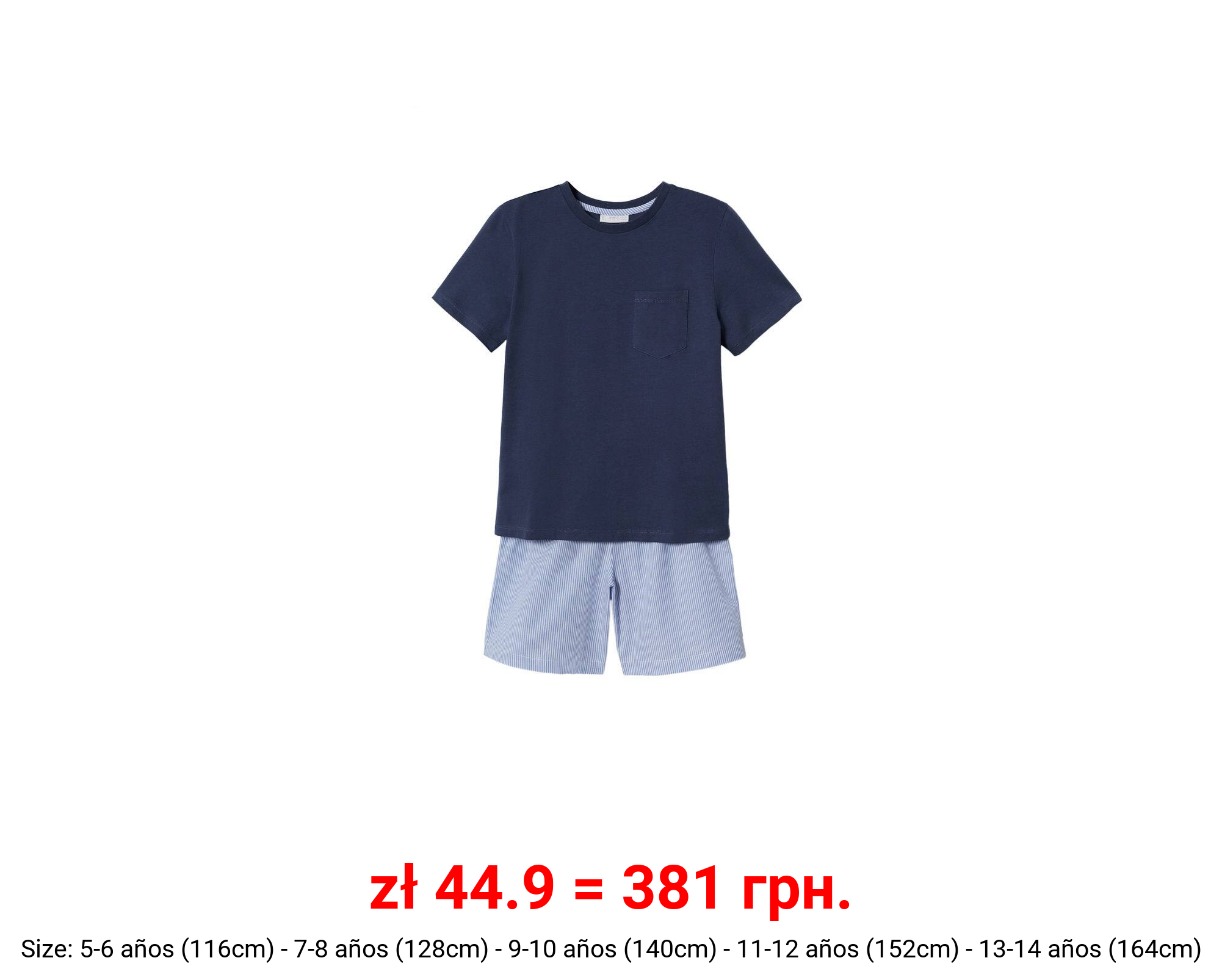 Pijama corto algodón