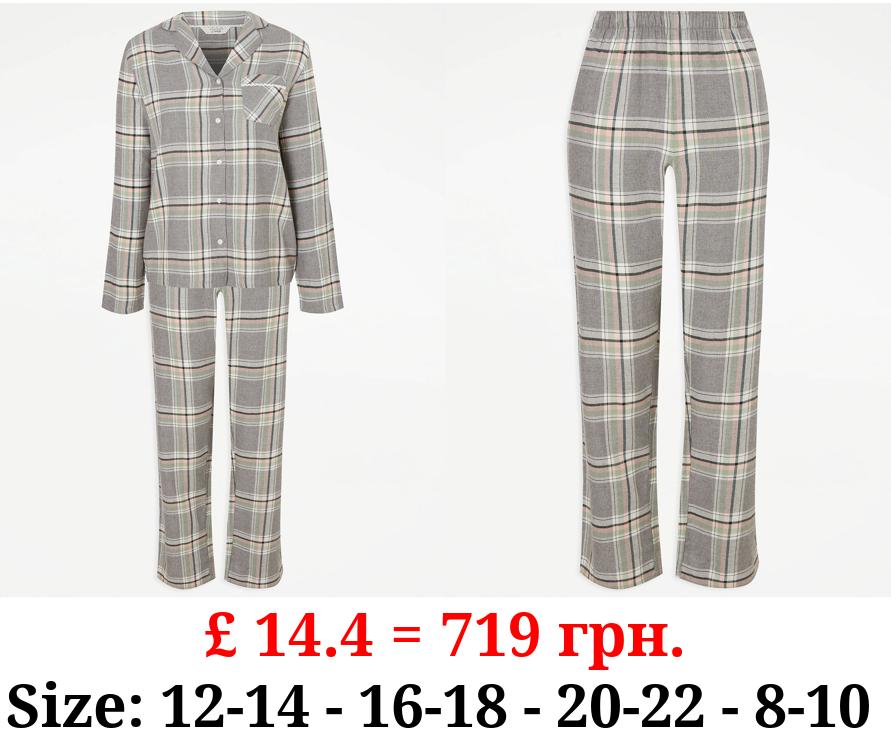 Grey Checked Shirt Pyjamas
