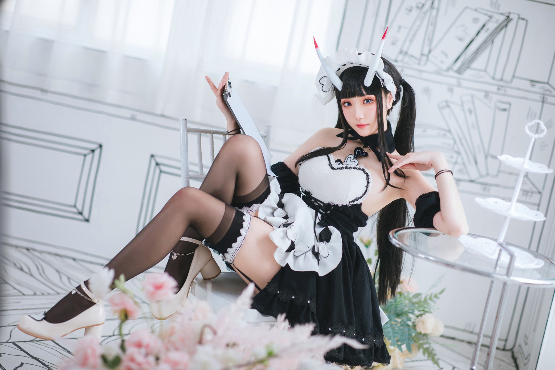 Cosplay 瓜希酱 能代女仆 8