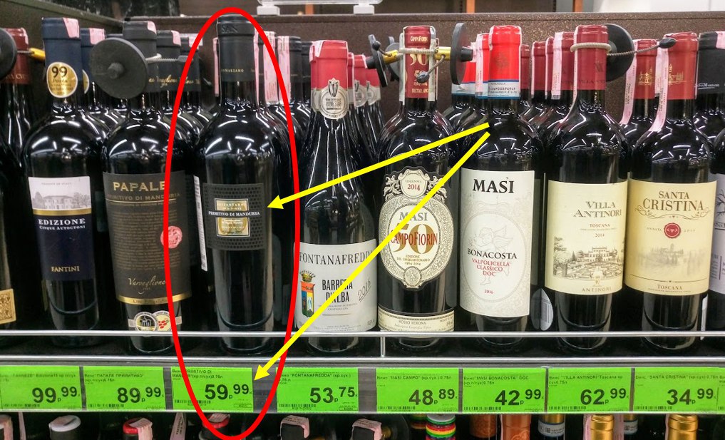 Узнать сколько стоит вино по фото