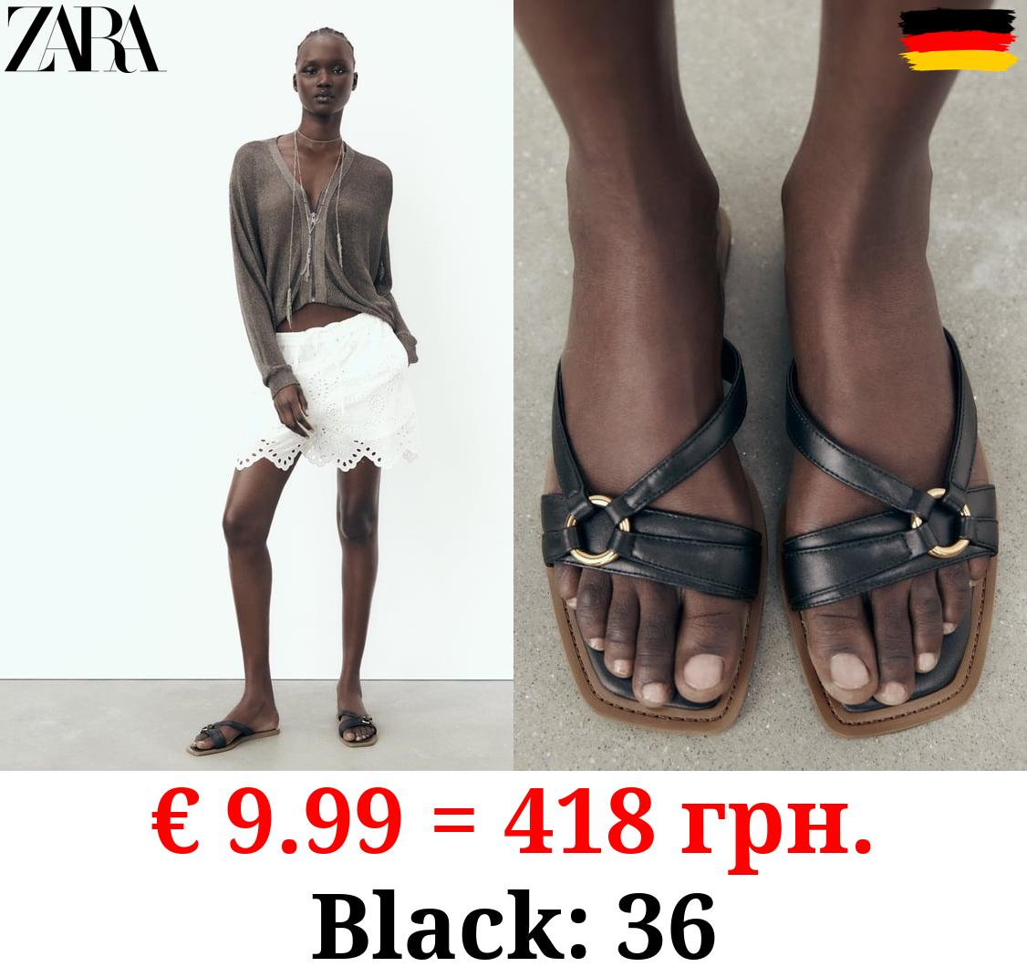 FLAT STRAPPY SLIDER SANDALS