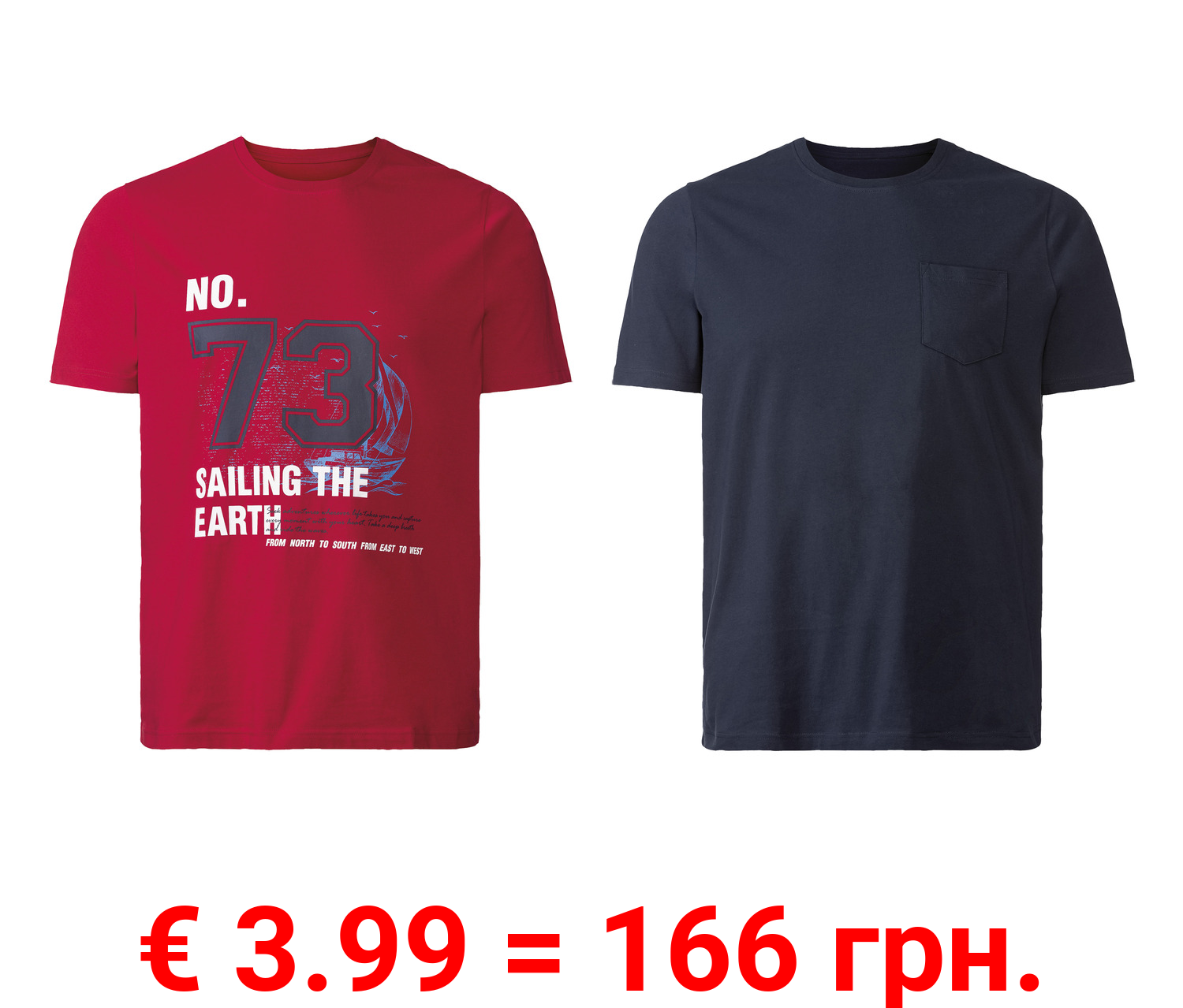 LIVERGY® Herren T-Shirt aus reiner Baumwolle